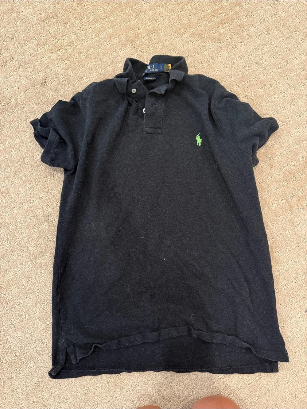 Ralph Lauren Navy Long-Sleeve, Burgundy Polo & Black Polo Men’s